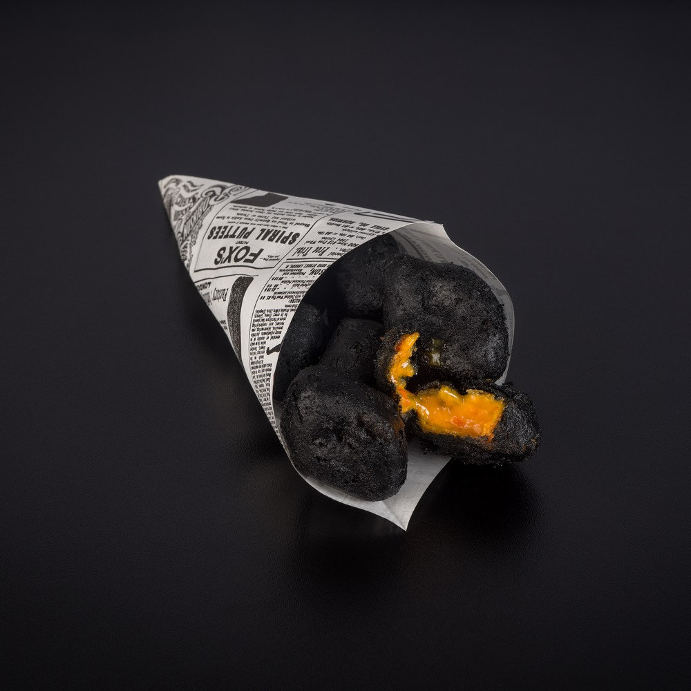 BLACK CHEESE BALLS (SPICY)
